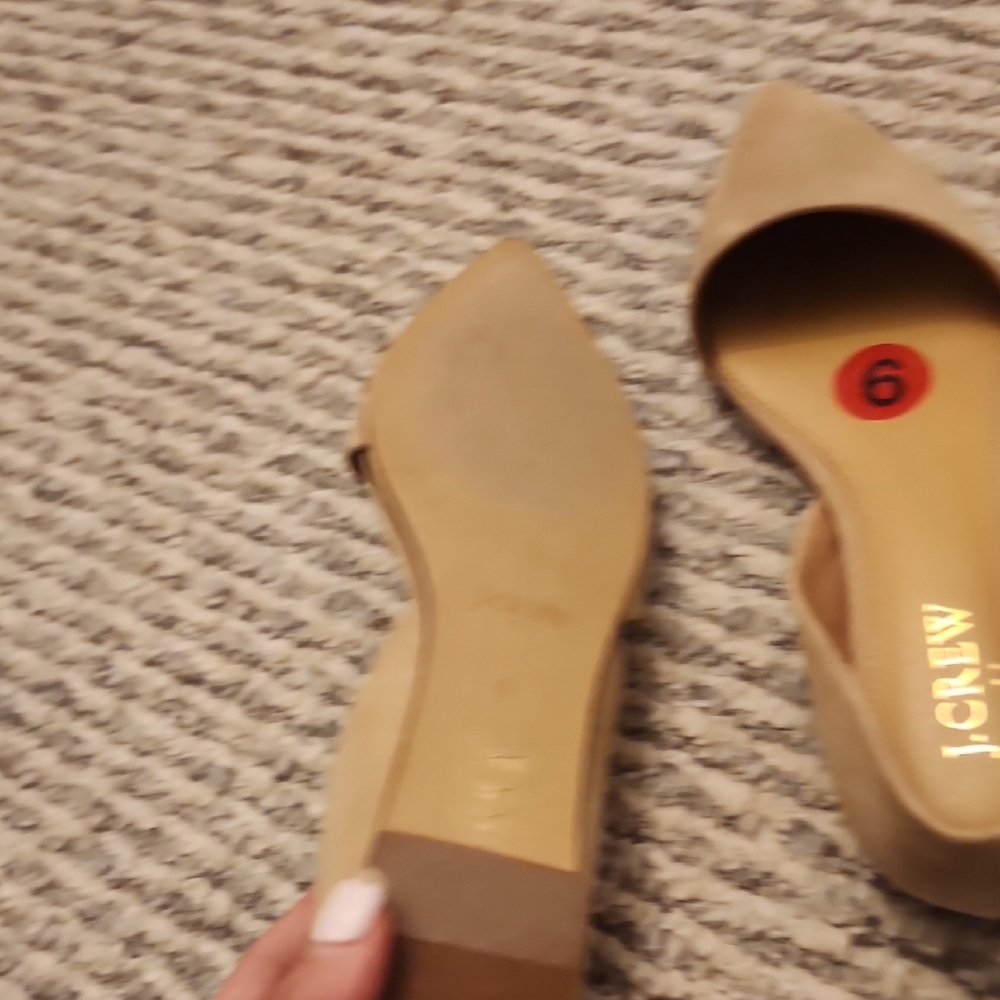 J. Crew Zoe Suede d'Orsay Flats Size 6 - Picture 5 of 5